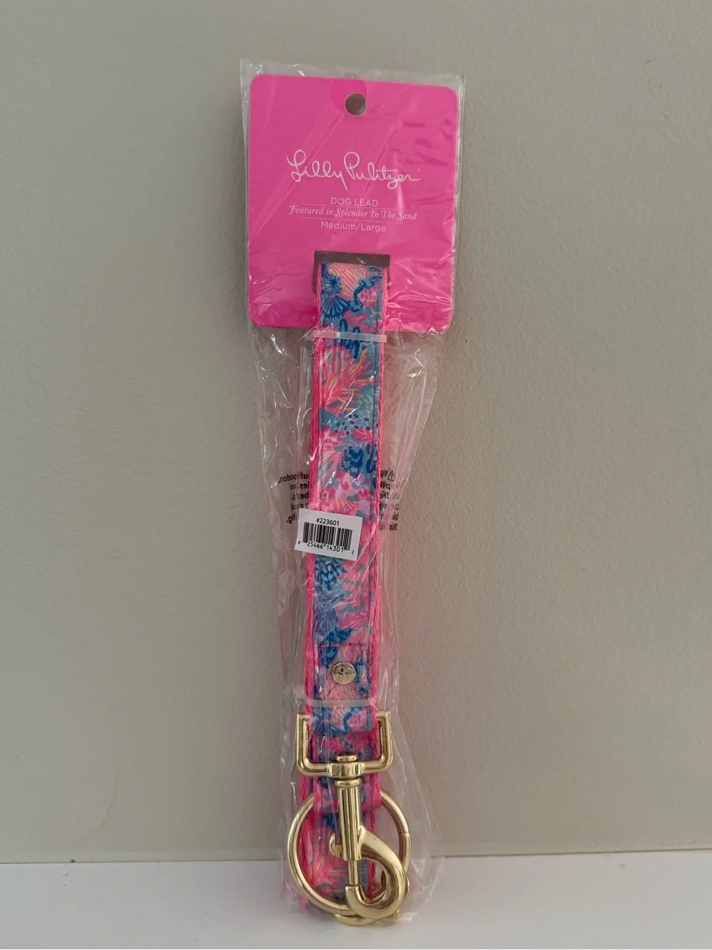 Lilly Pulitzer Dog Lead: Splendor in the Sand MED/LARGE Dog NWT